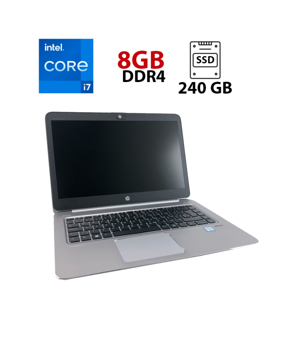 Ультрабук HP EliteBook Folio 1040 G3 / 14&quot; (1920x1080) TN / Intel Core i7-6600U (2 (4) ядра по 2.6 - 3.4 GHz) / 8 GB DDR4 / 240 GB SSD / Intel UHD Graphics 520 / WebCam - 1