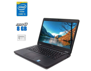 БУ Ноутбук Dell Latitude E5450 / 14&quot; (1920x1080) IPS / Intel Core i5-5300U (2 (4) ядра по 2.3 - 2.9 GHz) / 8 GB DDR3 / 120 GB SSD / Intel HD Graphics 5500 / WebCam из Европы в Харькове