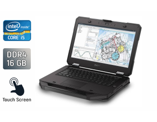 БУ Захищений ноутбук Dell Rugged Latitude 5414 / 14 &quot; (1920x1080) IPS Touch / Intel Core i5-6300U (2 (4) ядра по 2.4 - 3.0 GHz) / 16 GB DDR4 / 512 GB SSD / Intel HD Graphics 520 / WebCam / Fingerprint / Windows 10 из Европы