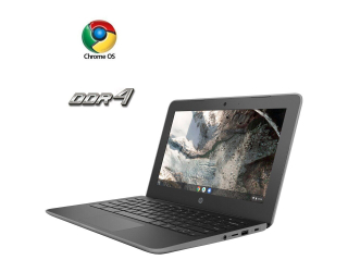 БУ Нетбук HP ChromeBook 11 G7 EE / 11.6&quot; (1366x768) TN / Intel Celeron N4000 (2 ядра по 1.1 - 2.6 GHz) / 4 GB DDR4 / 8 GB eMMC / Intel UHD Graphics 600 / WebCam / ChromeOS из Европы в Харькове
