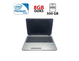 БУ Ноутбук HP 250 G3 / 15.6&quot; (1366x768) TN / Intel Pentium N3540 (4 ядра по 2.16-2.66 GHz) / 8 GB DDR3 / 500 Gb HDD / Intel HD Graphics / WebCam / АКБ не тримає из Европы в Харкові