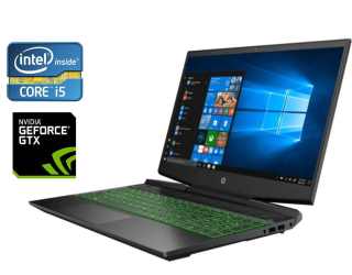 БУ Игровой ноутбук HP Pavilion Gaming 15-dk0056nr / 15.6&quot; (1920x1080) IPS / Intel Core i5-9300H (4 (8) ядра по 2.4 - 4.1 GHz) / 8 GB DDR4 / 512 GB SSD / nVidia GeForce GTX 1650, 4 GB GDDR5, 128-bit / WebCam из Европы в Харькове