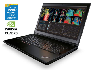 БУ Мобільна робоча станція Lenovo ThinkPad P71/ 17.3 &quot; (1920x1080) IPS / Intel Core i7-7700HQ (4 (8) ядра по 2.8 - 3.8 GHz) / 16 GB DDR4 / 512 GB SSD / nVidia Quadro M620, 2 GB GDDR5, 128-bit / WebCam / Win 10 Pro из Европы в Харкові