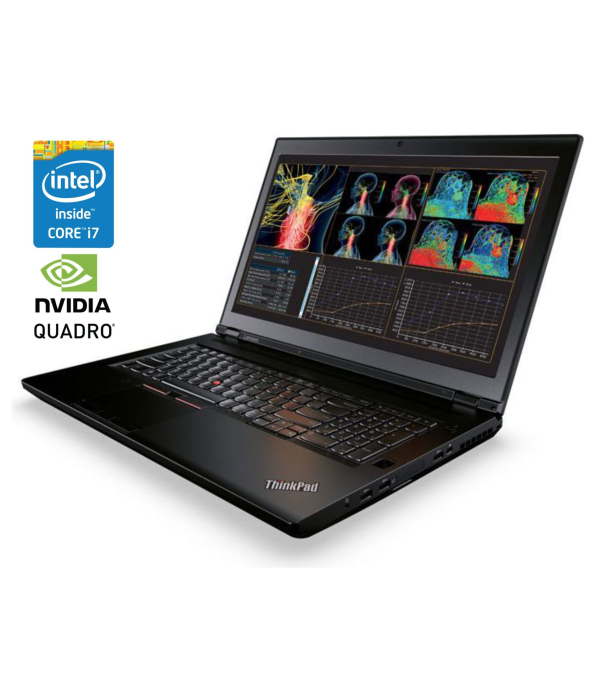 Мобильная рабочая станция Lenovo ThinkPad P71 / 17.3&quot; (1920x1080) IPS / Intel Core i7-7700HQ (4 (8) ядра по 2.8 - 3.8 GHz) / 16 GB DDR4 / 512 GB SSD / nVidia Quadro M620, 2 GB GDDR5, 128-bit / WebCam / Win 10 Pro - 1