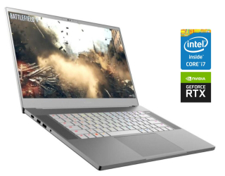 БУ Игровой ноутбук Б-класс Razer Blade 15 RZ09-0301 Silver / 15.6" (1920x1080) IPS / Intel Core i7-9750H (6 (12) ядер по 2.6 - 4.5 GHz) / 16 GB DDR4 / 512 GB SSD / nVidia GeForce RTX 2070 Max-Q, 8 GB GDDR6, 256-bit / WebCam из Европы в Харькове