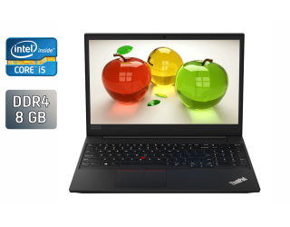 БУ Ноутбук Б-класс Lenovo ThinkPad E590 / 15.6" (1920x1080) IPS / Intel Core i5-8265U (4 (8) ядра по 1.6 - 3.9 GHz) / 8 GB DDR4 / 256 GB SSD / Intel UHD Graphics / WebCam / TouchID / Windows 10 из Европы в Харькове