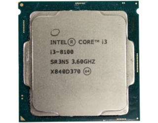 БУ Процесор Intel® Core™ i3-8100 (6 МБ кеш-пам'яті, тактова частота 3,60 ГГц) из Европы в Харкові
