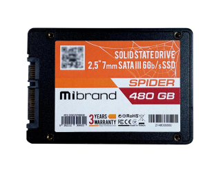 БУ Накопичувач SSD Mibrand Spider 480Gb SATAIII 2.5&quot; (MI2.5SSD/SP480GB) NEW из Европы в Харкові