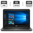 Ноутбук Б-класс Dell Latitude 3380 / 13.3" (1366x768) TN / Intel Core i3-6006U (2 (4) ядра по 2.0 GHz) / 8 GB DDR4 / 240 GB SSD / Intel HD Graphics 520 / WebCam / HDMI - 1