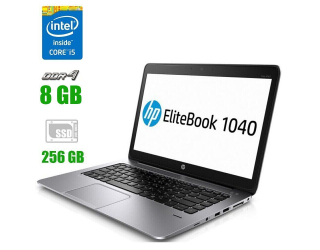 БУ Ноутбук HP EliteBook Folio 1040 G3 / 14&quot; (1920x1080) TN / Intel Core i5-6300U (2 (4) ядра по 2.4 - 3.0 GHz) / 8 GB DDR4 / 256 GB SSD / Intel HD Graphics 520 / WebCam / HDMI из Европы в Харькове