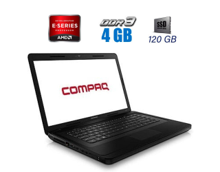 БУ Ноутбук Б-клас HP Compaq Presario CQ57 / 15.6&quot; (1366x768) TN / AMD E300 (2 ядра по 1.3 GHz) / 4 GB DDR3 / 120 GB SSD / AMD Radeon HD 6310 / WebCam / DVD-ROM / VGA из Европы в Харкові