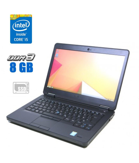 Ноутбук Dell Latitude E5440 / 14&quot; (1366x768) TN / Intel Core i5-4310U (2 (4) ядра по 2.0 - 3.0 GHz) / 8 GB DDR3 / 120 GB SSD / Intel HD Graphics 4400 / WebCam - 1