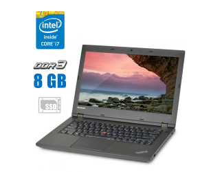 БУ Ноутбук Б-клас Lenovo ThinkPad L440 / 14&quot; (1366x768) TN / Intel Core i7 - 4800MQ (4 (8) ядра по 2.7-3.7 GHz) / 8 GB DDR3 / 240 GB SSD / Intel HD Graphics 4600 / WebCam из Европы в Харкові