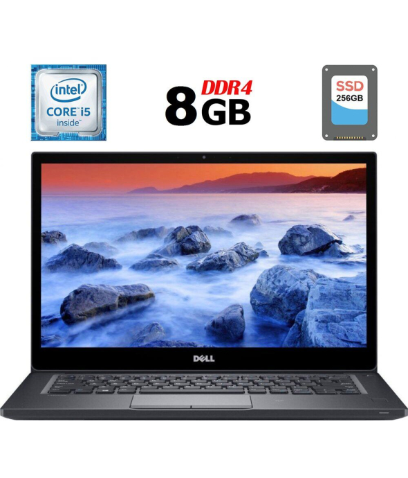 Ультрабук Dell Latitude 7480/ 14 &quot; (1920x1080) IPS / Intel Core i5-6300U (2 (4) ядра по 2.4 - 3.0 GHz) / 8 GB DDR4 / 256 GB SSD / Intel HD Graphics 520 / WebCam / HDMI - 1