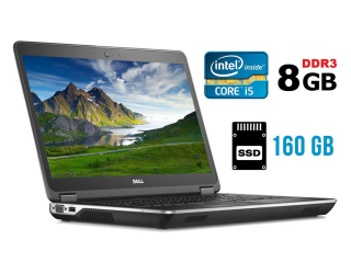 БУ Ноутбук Б-класс Dell Latitude E6440 / 14&quot; (1366x768) TN / Intel Core i5-4310M (2 (4) ядра по 2.7 - 3.4 GHz) / 8 GB DDR3 / 160 GB SSD / Intel HD Graphics 4600 / WebCam / DVD-ROM / HDMI / Windows 10 лицензия из Европы в Харькове
