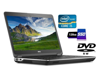 БУ Ноутбук Б-класс Dell Latitude E6440 / 14&quot; (1920x1080) IPS / Intel Core i5-4310M (2 (4) ядра по 2.7 - 3.4 GHz) / 4 GB DDR3 / 128 GB SSD / Intel HD Graphics 4600 / WebCam / DVD-RW / HDMI / Windows 10 лицензия из Европы в Харькове