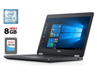 БУ Ноутбук Б-клас Dell Latitude E5470 / 14&quot; (1920x1080) IPS / Intel Core i5-6300HQ (4 ядра по 2.3-3.2 GHz) / 8 GB DDR4 / 180 GB SSD / Intel HD Graphics 530 / WebCam / HDMI / Windows 10 ліцензія из Европы в Харкові