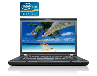 БУ Ноутбук Lenovo ThinkPad T520 / 15.6&quot; (1600x900) TN / Intel Core i5-2450M (2 (4) ядра по 2.5 - 3.1 GHz) / 4 GB DDR3 / 320 GB HDD / Intel HD Graphics 3000 / WebCam / DisplayPort из Европы в Харькове