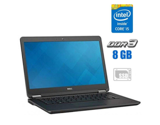 БУ Ультрабук Dell Latitude E7450/ 14 &quot; (1920x1080) TN / Intel Core i5-5300U (2 (4) ядра по 2.3 - 2.9 GHz) / 8 GB DDR3 / 256 GB SSD / Intel HD Graphics 5500 / WebCam / без АКБ из Европы в Харкові