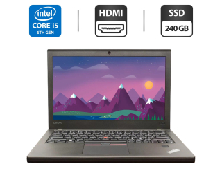 БУ Нетбук Б-класс Lenovo ThinkPad X270 / 12.5&quot; (1366x768) TN / Intel Core i5-6300U (2 (4) ядра по 2.4 - 3.0 GHz) / 8 GB DDR4 / 240 GB SSD / Intel HD Graphics 520 / WebCam / HDMI из Европы в Харькове