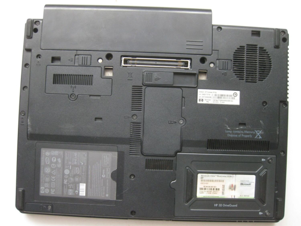 Ноутбук HP Compaq 6910p / 14.1&quot; (1280x800) TN / Intel Core 2 Duo T7300 (2 ядра по 2.0 GHz) / 4 GB DDR2 / 128 GB SSD / Intel GMA Graphics X3100 / DVD-RW - 9