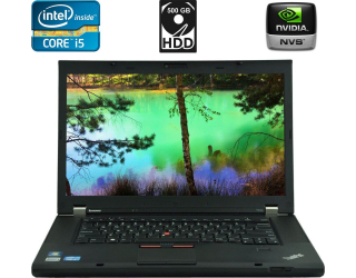 БУ Ноутбук Б-клас Lenovo ThinkPad T530 / 15.6&quot; (1600x900) TN / Intel Core i5 - 3320M (2 (4) ядра по 2.6-3.3 GHz) / 8 GB DDR3 / 500 Gb HDD / nVidia NVS 5400M, 1 GB GDDR3, 128-bit / WebCam / miniDP из Европы в Харкові