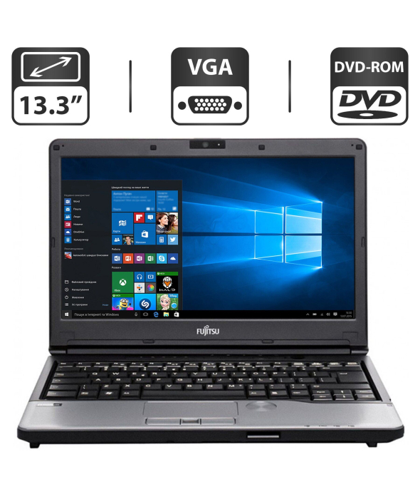 Ноутбук Б-клас Fujitsu Lifebook S762 / 13.3&quot; (1366x768) TN / Intel Core i5-3320M (2 (4) ядра по 2.6-3.3 GHz) / 4 GB DDR3 / 500 Gb HDD / Intel HD Graphics 4000 / WebCam / DVD-ROM - 1