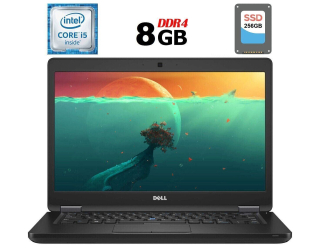 БУ Ноутбук Б-клас Dell Latitude 5480 / 14 &quot; (1920x1080) IPS / Intel Core i5-6300U (2 (4) ядра по 2.4-3.0 GHz) / 8 GB DDR4 / 256 GB SSD M. 2 / Intel HD Graphics 520 / WebCam / USB 3.1 / HDMI / Windows 10 ліцензія из Европы в Харкові