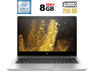 БУ Ультрабук Б-класс HP EliteBook 840 G5 / 14&quot; (1920x1080) IPS / Intel Core i5-8350U (4 (8) ядра по 1.7 - 3.6 GHz) / 8 GB DDR4 / 256 GB SSD M.2 / Intel UHD Graphics 620 / WebCam / Fingerprint / USB 3.1 / HDMI из Европы
