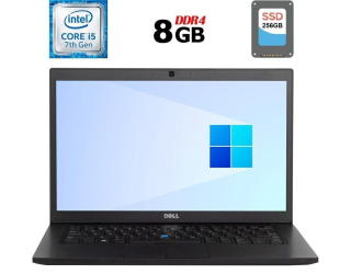 БУ Ноутбук Dell Latitude 7480 / 14&quot; (2560x1440) IPS Touch / Intel Core i7-7600U (2 (4) ядра по 2.8 - 3.9 GHz) / 8 GB DDR4 / 256 GB SSD / Intel HD Graphics 620 / WebCam из Европы в Харькове