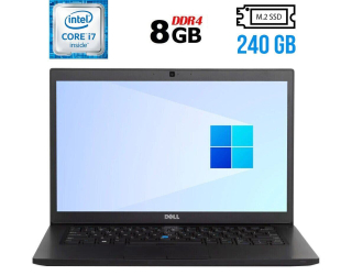 БУ Ультрабук Dell Latitude 7480/ 14 &quot; (1920x1080) IPS / Intel Core i7-6600U (2 (4) ядра по 2.6 - 3.4 GHz) / 8 GB DDR4 / 240 GB SSD M. 2 / Intel HD Graphics 520 / WebCam / HDMI из Европы в Харкові