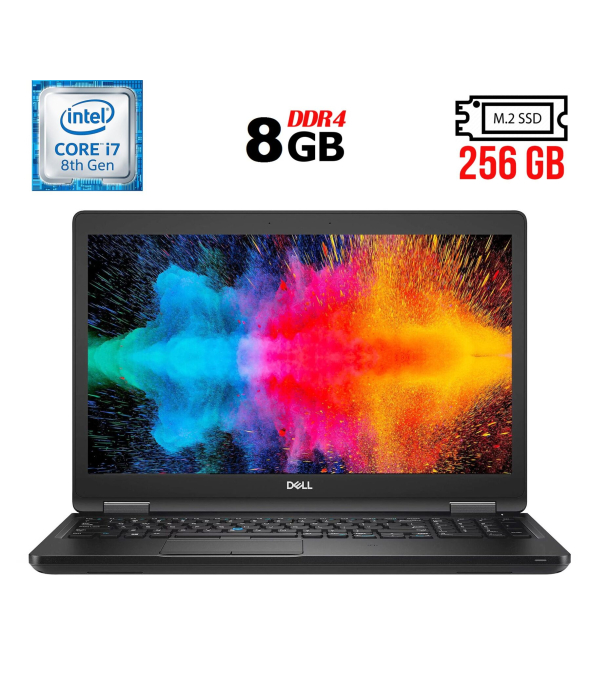 Ультрабук Б-класс Dell Latitude 5590 / 15.6&quot; (1920x1080) IPS / Intel Core i7-8650U (4 (8) ядра по 1.9 - 4.2 GHz) / 8 GB DDR4 / 256 GB SSD M.2 / Intel UHD Graphics 620 / USB 3.1 / HDMI / Windows 10 лицензия - 1