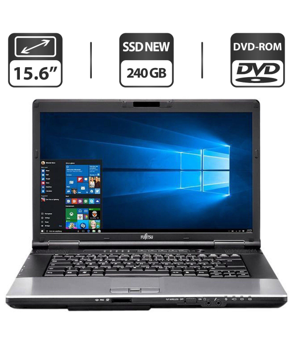 Ноутбук Fujitsu LifeBook E752 / 15.6&quot; (1366x768) TN / Intel Core i5-3210M (2 (4) ядра по 2.5 - 3.1 GHz) / 8 GB DDR3 / 240 GB SSD NEW / Intel HD Graphics 4000 / DVD-ROM + бездротова миша в подарунок - 1