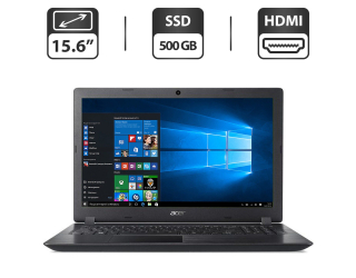 БУ Ноутбук Б-клас Acer Aspire 3 A315-51-388u / 15.6&quot; (1366x768) TN / Intel Core i3-7020u (2 (4) ядра по 2.3 GHz) / 4 GB DDR4 / 500 GB SSD / Intel HD Graphics 620 / WebCam / DVD-ROM / HDMI + бездротова миша в подарунок из Европы в Харкові