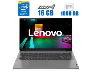 БУ Ноутбук Б-класс Lenovo IdeaPad 3 15ITL6 / 15.6&quot; (1920x1080) TN / Intel Core i5-1135G7 (4 (8) ядра по 2.4 - 4.2 GHz) / 16 GB DDR4 / 1000 GB SSD M.2 / Intel Iris Xe Graphics / АКБ из Европы в Харькове