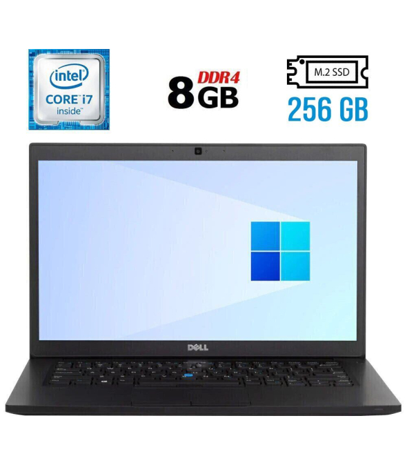 Ультрабук Б-класс Dell Latitude 7480 / 14&quot; (1920x1080) IPS / Intel Core i7-6600U (2 (4) ядра по 2.6 - 3.4 GHz) / 8 GB DDR4 / 256 GB SSD M.2 / Intel HD Graphics 520 / WebCam / HDMI - 1