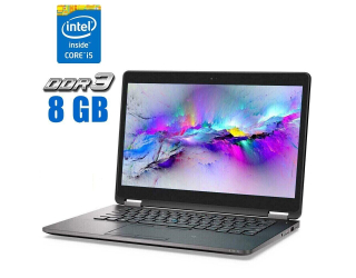 БУ Ноутбук Б-класс Dell Latitude E7470 / 14&quot; (1920x1080) TN / Intel Core i5-6300U (2 (4) ядра по 2.4 - 3.0 GHz) / 8 GB DDR4 / 256 GB SSD / Intel HD Graphics 520 / WebCam / Windows 10 Pro из Европы в Харькове