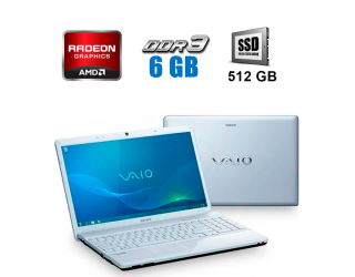 БУ Ноутбук SONY VAIO sve 171 / 17.3 &quot; (1600x900) TN / Intel Pentium B940 (2 ядра по 2.0 GHz) / 4 GB DDR3 / 500 GB SSD / AMD Radeon HD 7650m 1 GB DDR3, 128-bit / Webcam / USB. 3.0 / HDMI / VGA / DVD-ROM из Европы в Харкові