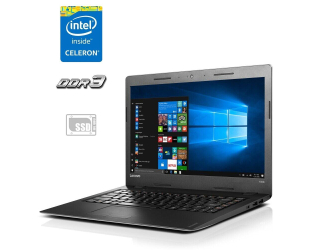 БУ Ноутбук Lenovo IdeaPad 100S-14IBR / 14&quot; (1366x768) TN / Intel Celeron N3050 (2 ядра по 1.6 - 2.16 GHz) / 2 GB DDR3 / 256 GB SSD M.2 / Intel HD Graphics / WebCam из Европы