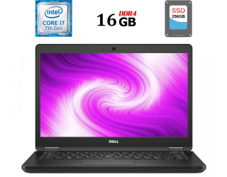 БУ Ноутбук Dell Latitude 5480 / 14&quot; (1366x768) TN / Intel Core i7-7820HQ (4 (8) ядра по 2.9 - 3.9 GHz) / 16 GB DDR4 / 256 GB SSD / Intel HD Graphics 630 / WebCam / USB 3.1 / HDMI из Европы в Харькове