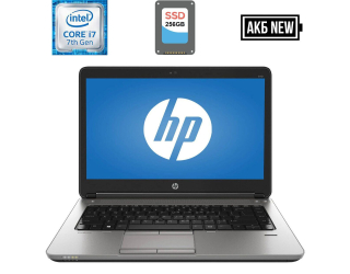 БУ Ноутбук HP ProBook 640 G2 / 14&quot; (1366x768) TN / Intel Core i7-7600U (2 (4) ядра по 2.8 - 3.9 GHz) / 8 GB DDR4 / 256 GB SSD / Intel HD Graphics 620 / WebCam / DisplayPort / АКБ NEW из Европы в Харькове