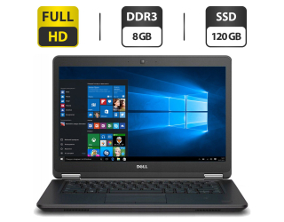 БУ Ультрабук Dell Latitude E7450/ 14 &quot; (1920x1080) TN / Intel Core i5-5300U (2 (4) ядра по 2.3 - 2.9 GHz) / 8 GB DDR3 / 120 GB SSD / Intel HD Graphics 5500 / WebCam / HDMI из Европы в Харкові