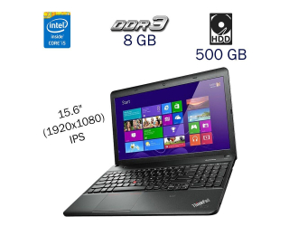 БУ Ноутбук Lenovo ThinkPad E540 / 15.6&quot; (1920x1080) IPS / Intel Core i5-4200M (2 (4) ядра по 2.5 - 3.1 GHz) / 8 GB DDR3 / 500 GB HDD / nVidia GeForce GT 740M, 2 GB DDR3, 64-bit / АКБ не держит / Windows 10 Pro LIC / Fingerprint из Европы в Харькове