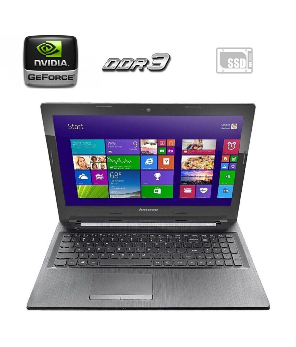 Ноутбук Б-класс Lenovo G50-30 / 15.6&quot; (1366x768) TN / Intel Celeron N2840 (2 ядра по 2.16 - 2.58 GHz) / 4 GB DDR3 / 256 GB SSD / nVidia GeForce 820M, 1 GB DDR3, 64-bit / WebCam - 1