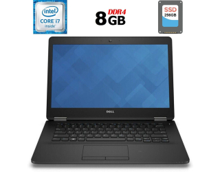 БУ Ультрабук Dell Latitude E7470/ 14 &quot; (1920x1080) IPS / Intel Core i7-6600U (2 (4) ядра по 2.6 - 3.4 GHz) / 8 GB DDR4 / 240 GB SSD / Intel HD Graphics 520 / WebCam из Европы в Харкові