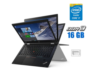 БУ Ноутбук-трансформер Lenovo ThinkPad X1 Yoga / 14&quot; (1920x1080) IPS Touch / Intel Core i7-6600U (2 (4) ядра по 2.6 - 3.4 GHz) / 16 GB DDR3 / 480 GB SSD / Intel HD Graphics 520 / WebCam из Европы в Харькове