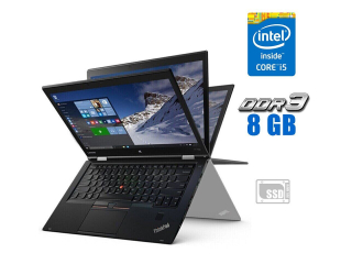 БУ Ноутбук-трансформер Lenovo ThinkPad X1 Yoga / 14&quot; (1920x1080) IPS Touch / Intel Core i5-6300U (2 (4) ядра по 2.4 - 3.0 GHz) / 8 GB DDR4 / 256 GB SSD / Intel HD Graphics 520 / WebCam из Европы в Харькове