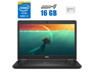 БУ Ноутбук Dell Latitude 5480 / 14&quot; (1920x1080) IPS Touch / Intel Core i5-6300U (2 (4) ядра по 2.4 - 3.0 GHz) / 16 GB DDR4 / 240 GB SSD / Intel HD Graphics 630 / WebCam  из Европы