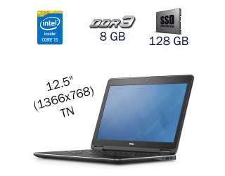 БУ Ультрабук Dell Latitude E7240/ 12.5 &quot; (1366x768) TN / Intel Core i5-4200U (2 (4) ядра по 1.6 - 2.6 GHz) / 8 GB DDR3 / 128 GB SSD / WebCam / Intel HD Graphics 4400 / Windows 10 PRO Lic из Европы в Харкові