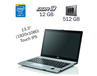 БУ Ультрабук Fujitsu LifeBook S935 / 13.3&quot; (1920x1080) Touch IPS / Intel Core i5-5300U (2 (4) ядра по 2.3 - 2.9 GHz) / 12 GB DDR3 / 512 GB SSD / WebCam / Intel HD Graphics 5500 / Windows 10 PRO Lic из Европы в Харькове